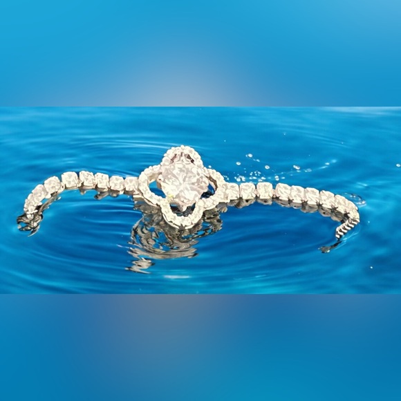 New Cote D’ Argent  Sterling Silver CZ Adjustable 4 Leaf  Bracelet - Picture 3 of 16